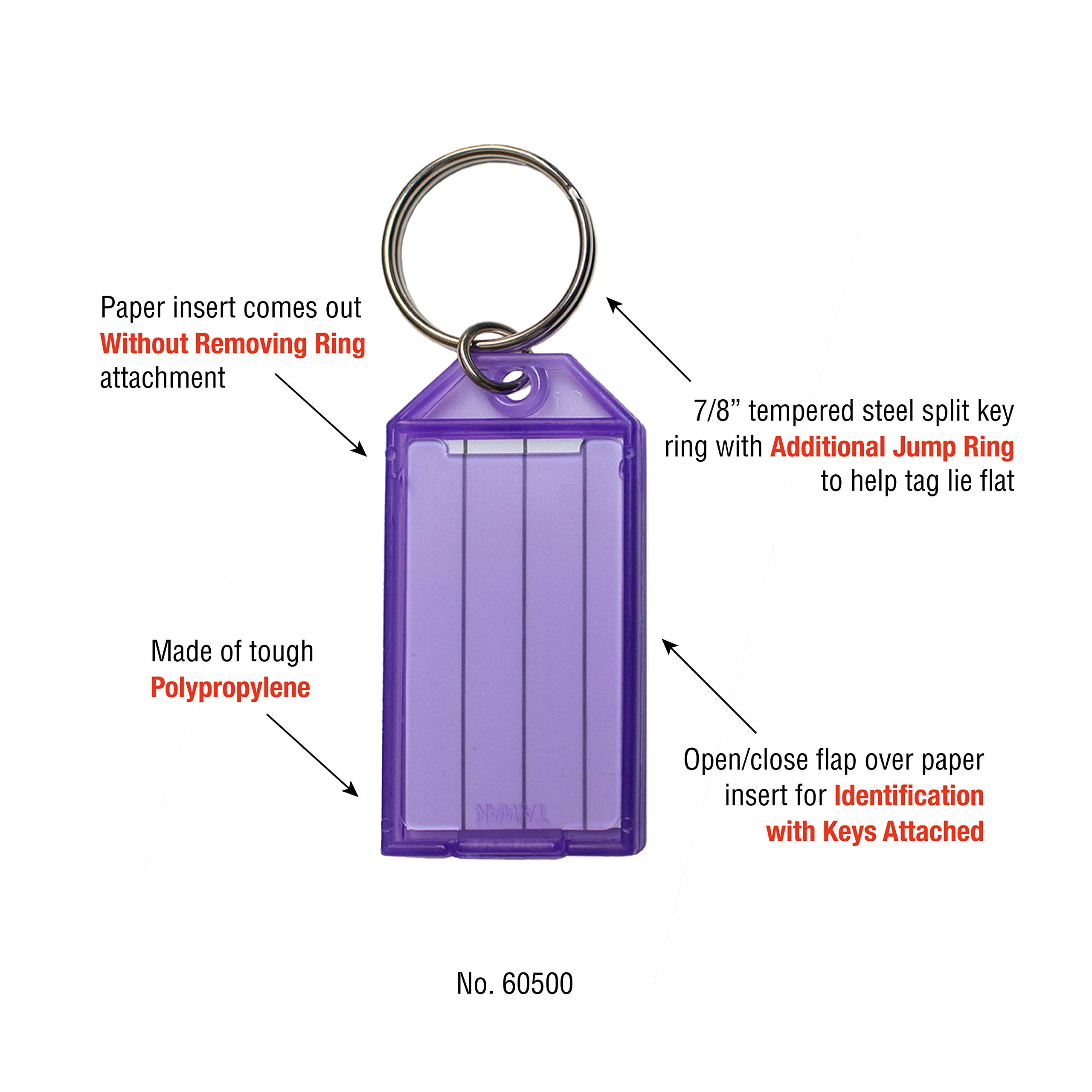 Amazon | Lucky Lineキータグwith Flap &分割リング; 2パック